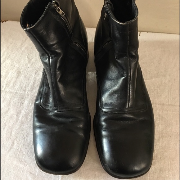 Vintage 70s Florsheim men black leather ankle boot - Picture 6 of 12